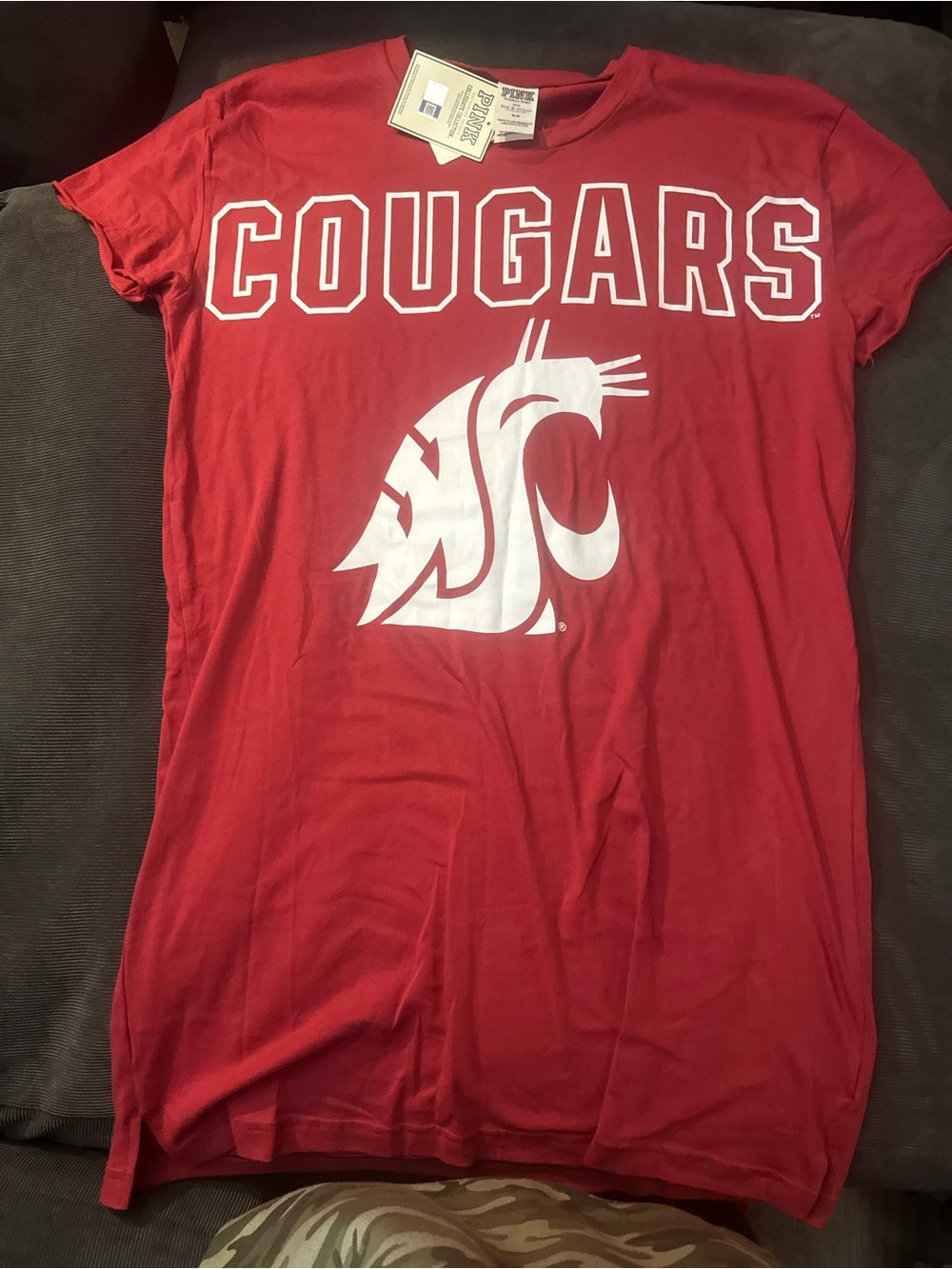 PINK Victoria's Secret Red 'Cougars' Graphic Tee